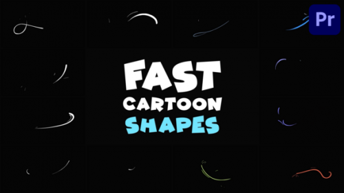 Fast Cartoon Shapes | Premiere Pro MOGRT - 50878335
