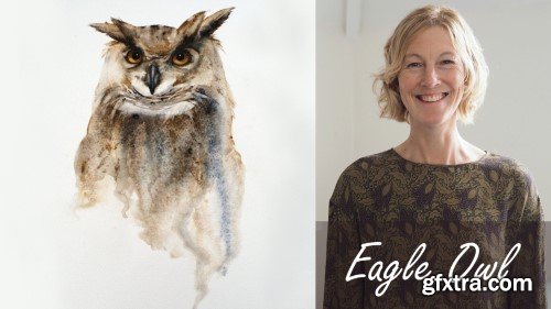 Eagle Owl. A Free-Flow Watercolour Masterclass with Jane Davies