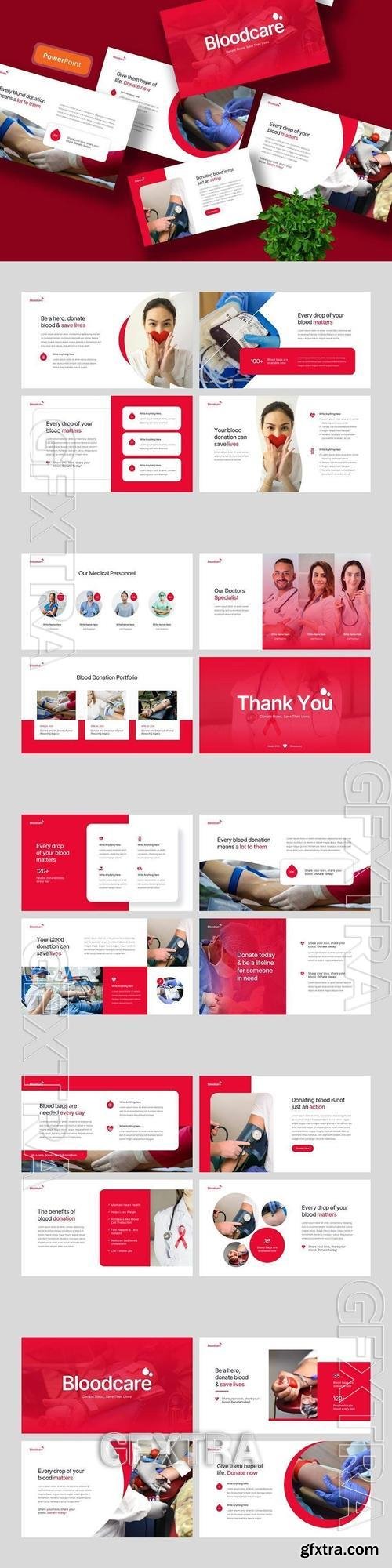 Bloodcare - Blood Donation PowerPoint JZGTV4B