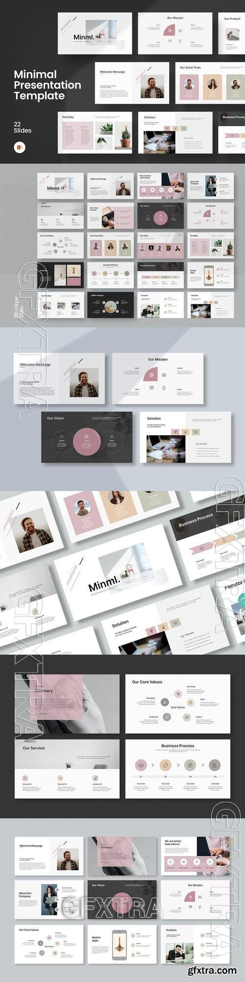 Minimalist PowerPoint Presentation Template 5CXMUSE