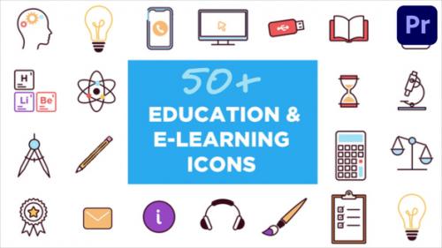 Animated Icons for Education and E-learning for Premiere Pro - 50741927