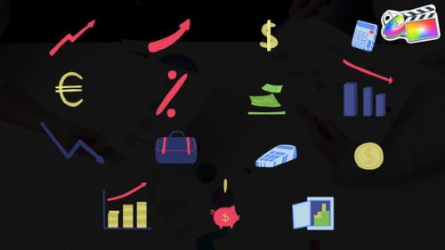 Economy Cartoon Icons for FCPX - 50824166