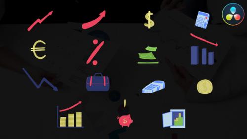 Economy Cartoon Icons for DaVinci Resolve - 50824200