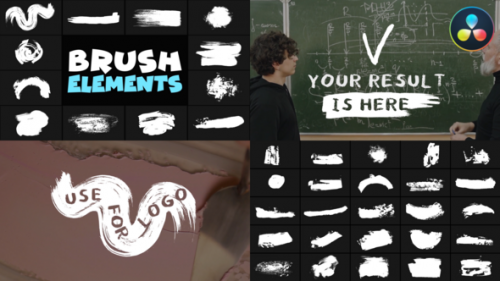 Hand Made Brush Elements | DaVinci Resolve - 50892987