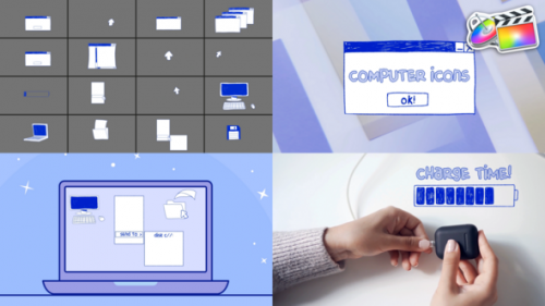 Computer Interface Icons Hand Drawn for FCPX - 50893061