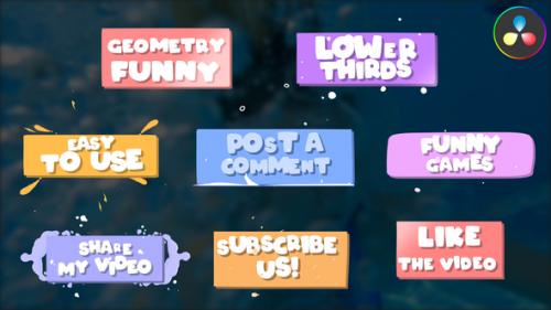 Funny Geometry Lower Thirds for DaVinci Resolve - 50929964