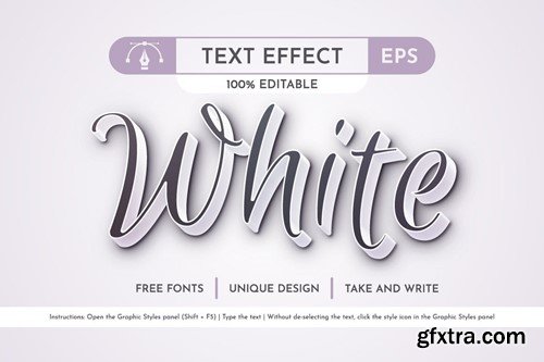 Script Editable Text Effect, Graphic Style 43HV7R8