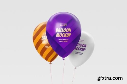 Heart Foil Balloon Mockups Collections 14xPSD