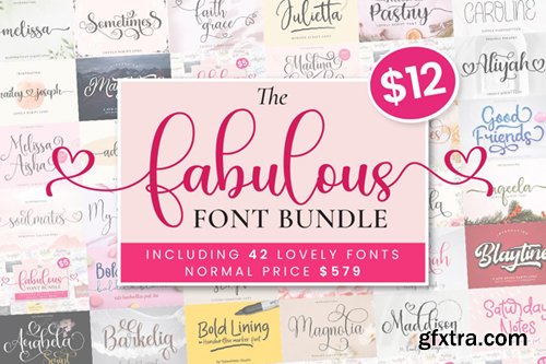 The Fabulous Font Bundle - 42 Premium Fonts