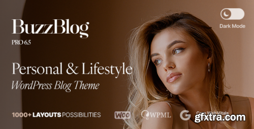 Themeforest - Buzz - Personal &amp; Lifestyle WordPress Blog Theme with Dark Mode 7424768 v6.5 - Nulled