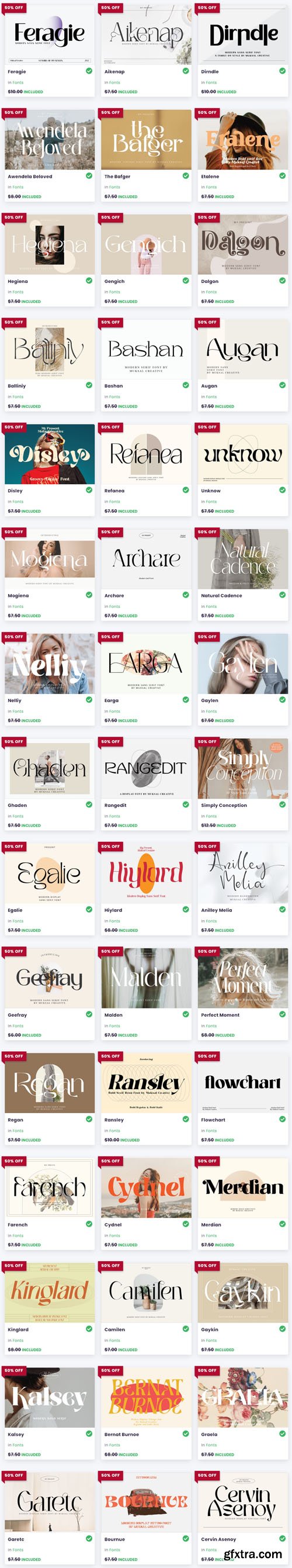 The Modern Complete Font Bundle - 45 Premium Fonts The Modern Complete Font Bundle - 45 Premium Fonts