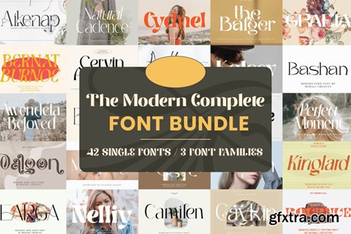 The Modern Complete Font Bundle - 45 Premium Fonts