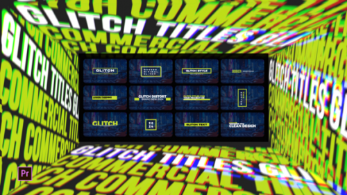 Glitch Commercial Titles | Premiere Pro - 50931096
