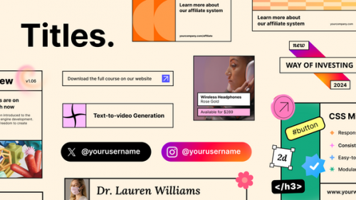 Modern Titles for Davinci Resolve - 51005830