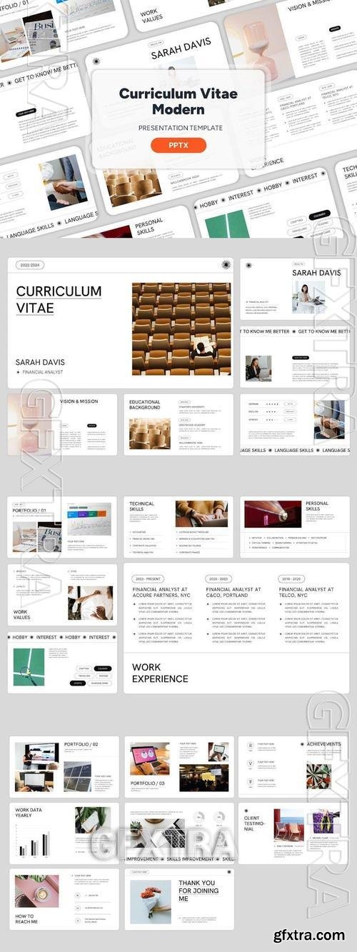 Curriculum Vitae Modern - Powerpoint Templates XUDJEPF