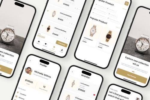 Watch Store Mobile UI Kit Figma