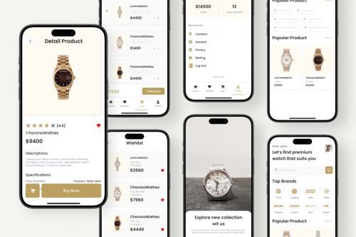 Watch Store Mobile UI Kit Figma