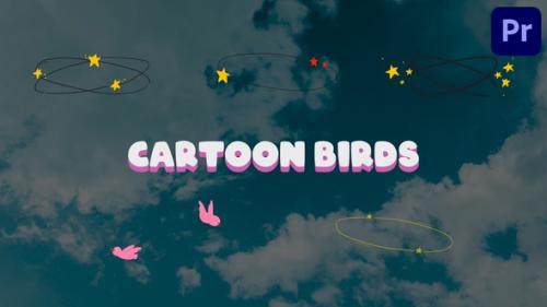 Circling Cartoon Birds for Premiere Pro - 50958627