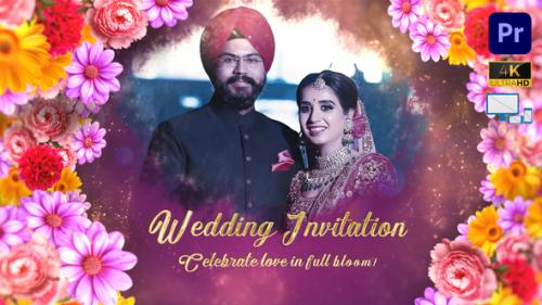 Indian Wedding Invitation Floral Slideshow - Premiere Pro - 50961671