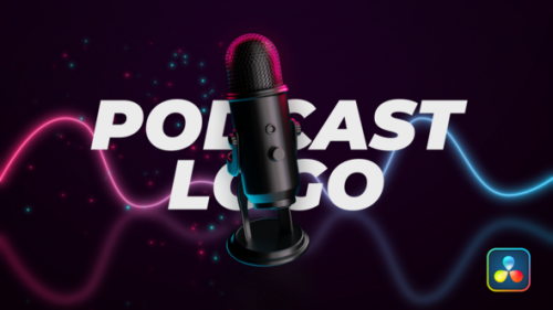 Podcast Microphone Logo Reveal - 50976862