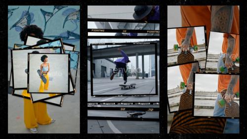Vertical Film Frame Collage Transitions | MOGRT - 50979954