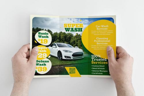 Car Wash Trifold Brochure