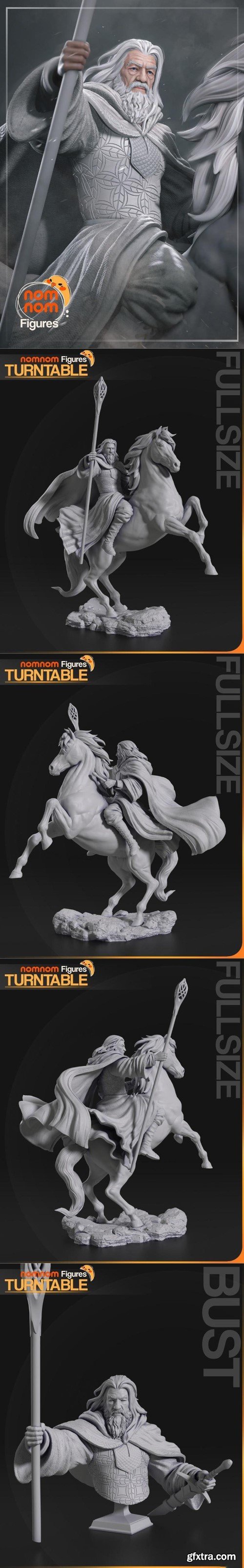 Nomnom Figures – Gandalf the White – 3D Print Model