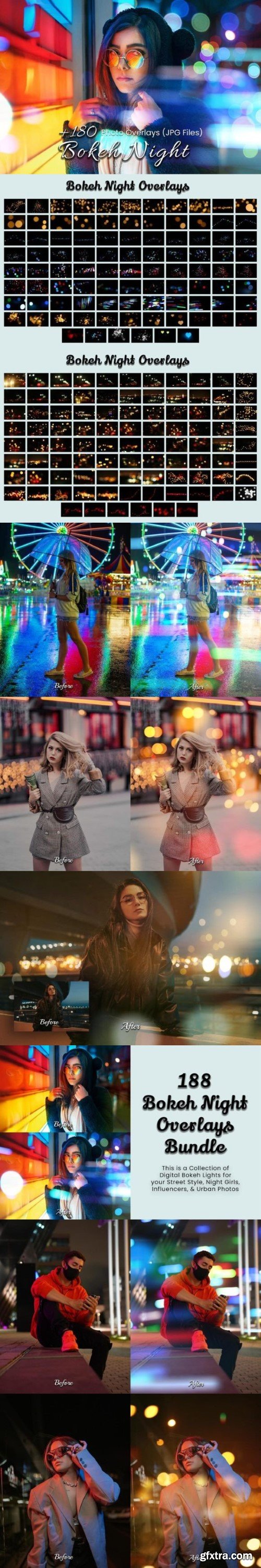 188 Bokeh Night Photo Overlays Bundle