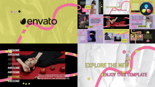 Colorful Stylish Slides for DaVinci Resolve - 51099158