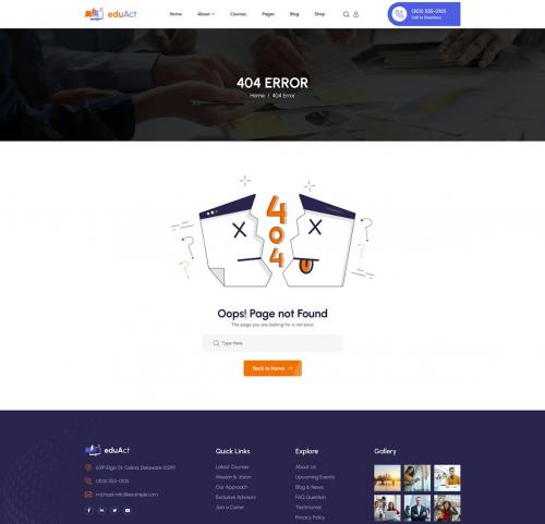 EduAct - Education & Courses Figma Template