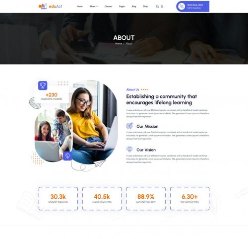 EduAct - Education & Courses Figma Template