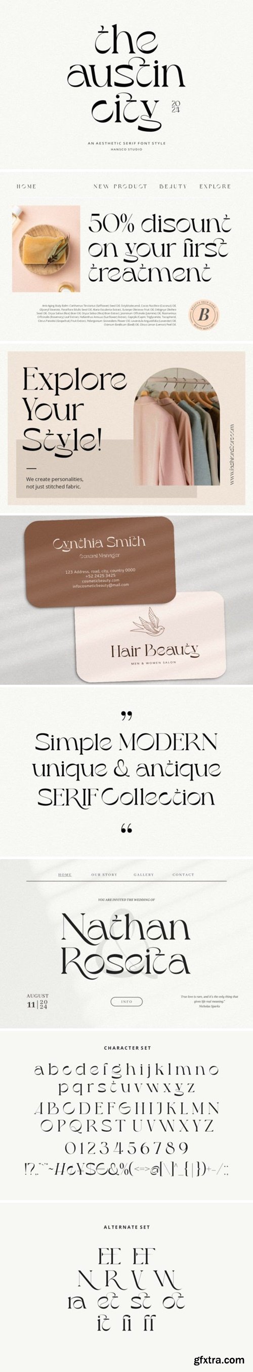 CM - Austin City - Aesthetic Serif Font 92168869
