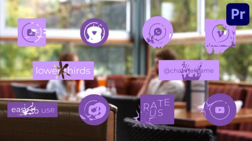 Social Media Lower Thirds Hand-Drawn for Premiere Pro - 51076514