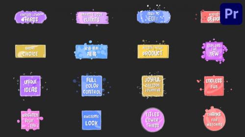 Cartoon Lower Thirds | Premiere Pro MOGRT - 51084077