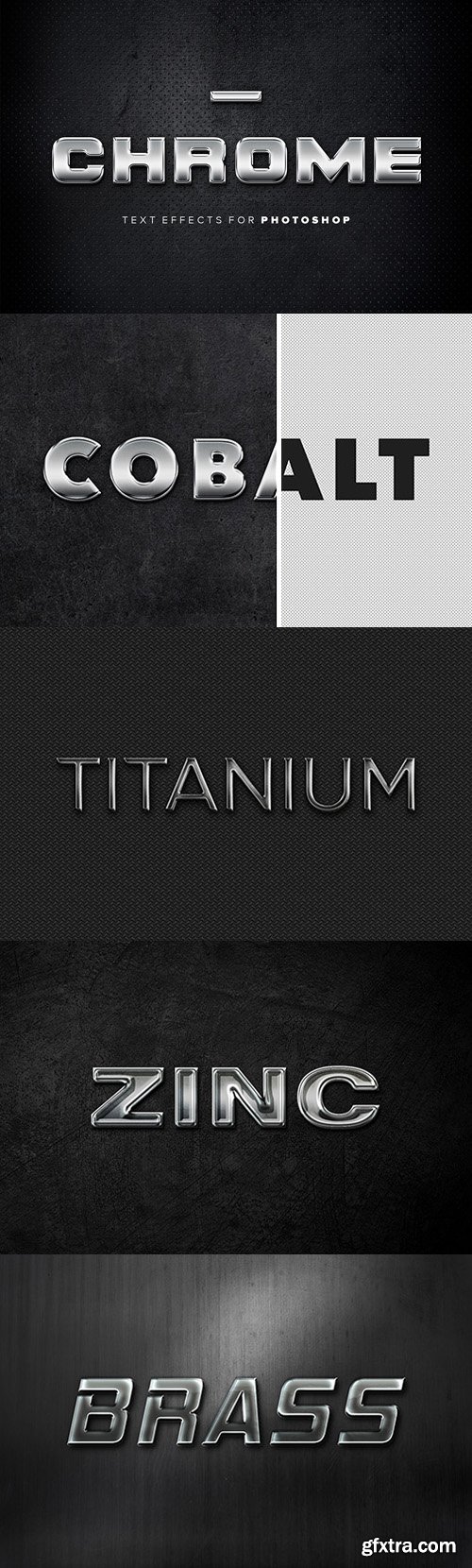 Chrome Text Effect Styles for Photoshop