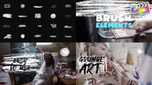Grunge Brush Elements | FCPX - 51181580