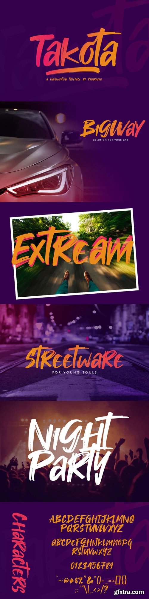 Takota - Handwriting Brush Font