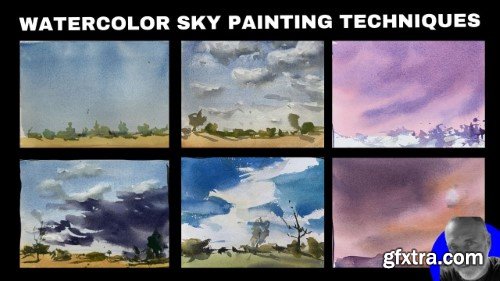 Sky Painting Techniques; Watercolor Landscape Workshop