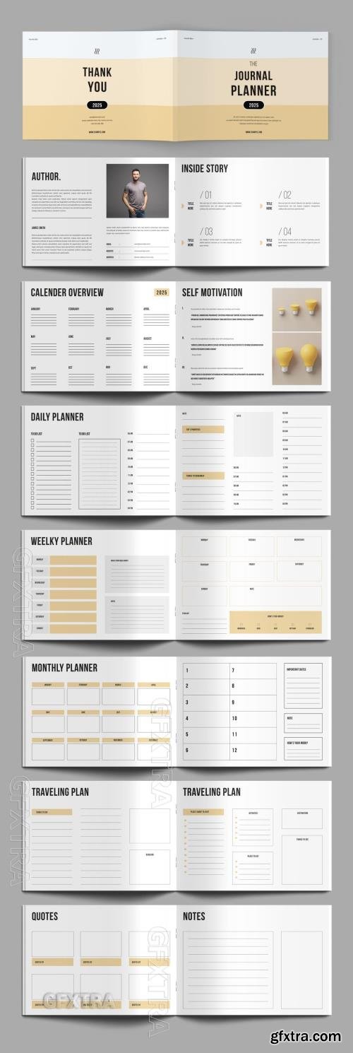 Journal Planner Template Landscape 757152838