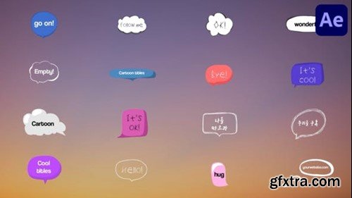 Videohive Cartoon Speech Bubbles And Titles for After Effects 51241638