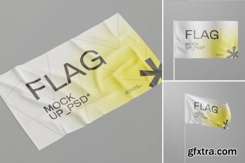 Flag Mockup Collections #8 15xPSD