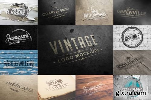 Wooden Sign Mockup Collections #1 12xPSD