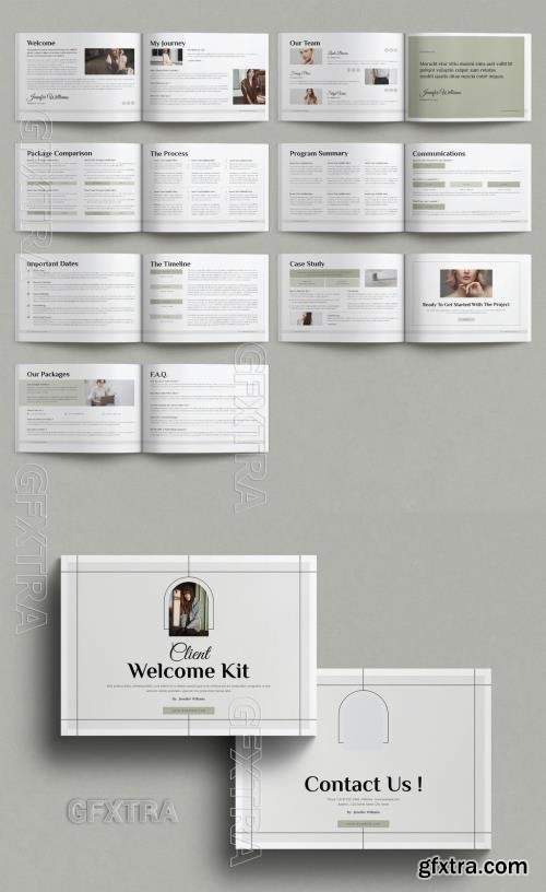 Welcome Kit Layout Design Template Landscape 757181424 Welcome Kit Layout Design Template Landscape 757181424