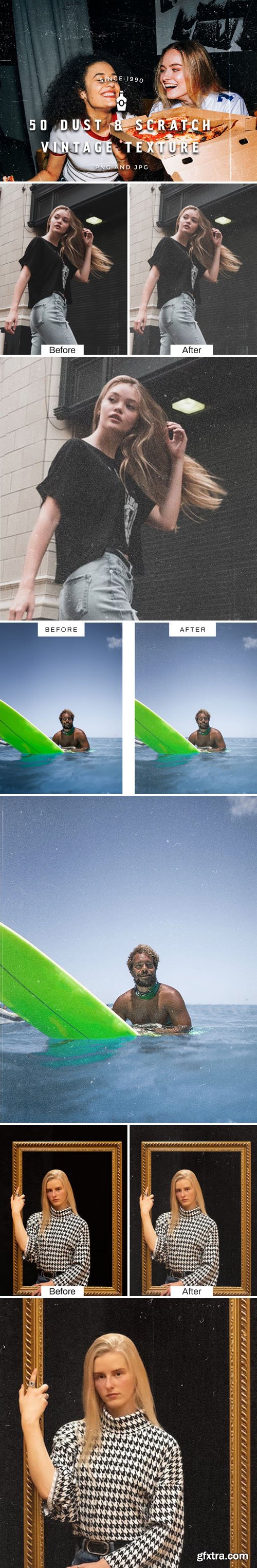 50 DUST & Scratch Vintage Textures Pack