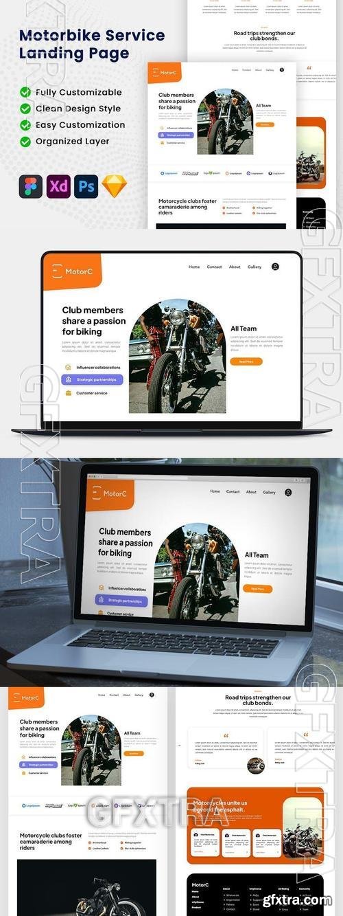 Motorbike Service Landing Page BH6JS5T