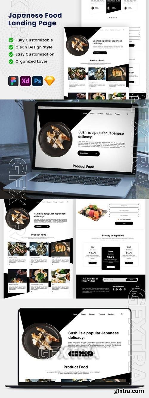 Japanese Food Landing Page 5MMLKTX