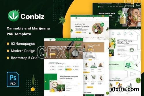 Conbiz - Marijuana and CBD Oil PSD Template SHWDW9R