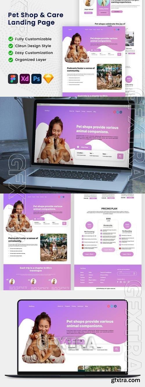 Pet Shop & Care Landing Page PR7ZXYD