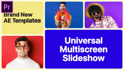 Multiscreen Slideshow Collective MOGRT for Premier Pro - 51338349