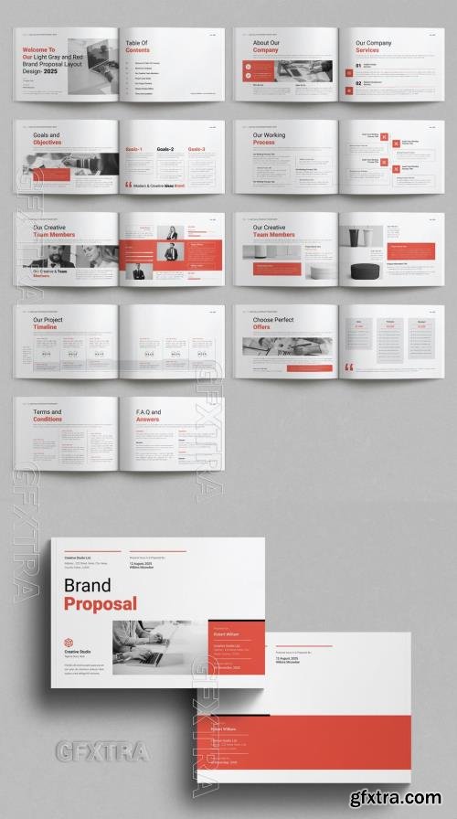 Brand Proposal Layout Design Template Landscape 757182785